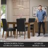 Conjunto Sala de Jantar Mesa Tampo de Vidro 4 Cadeiras Celina Madesa - 5