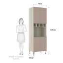 Ver imagem 3 de Paneleiro Luciane 70cm Nicho Microondas 4 Portas e 1 Nicho Lis
