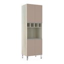 Ver imagem 1 de Paneleiro Luciane 70cm Nicho Microondas 4 Portas e 1 Nicho Lis