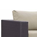 Ver imagem 3 de Sofá de Área Externa em Alumínio e Fibra Sintética com Puff + Mesa de Centro com Vidro