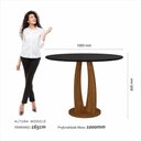 Ver imagem 5 de Conjunto Mesa Redonda Scala 4 Cadeiras Estofadas Frei/pto/terraco -m.a Freijó/preto/terracota