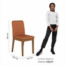 Ver mais imagens de Conjunto Mesa Redonda Scala 4 Cadeiras Estofadas Frei/pto/terraco -m.a Freijó/preto/terracota