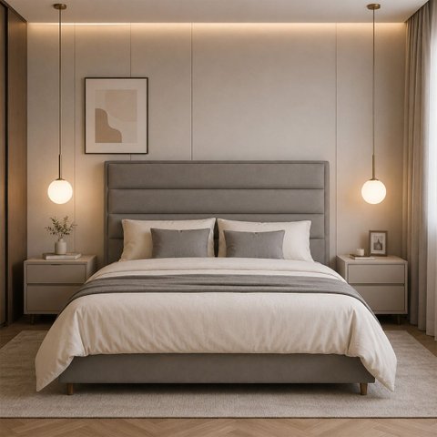 Cabeceira para Cama Casal Queen Estofada 1,58 Mts Iza Vilajo: Suede Camurça