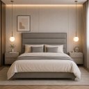 Ver imagem 1 de Cabeceira para Cama Casal Queen Estofada 1,58 Mts Iza Vilajo: Suede Camurça