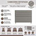 Ver imagem 7 de Cabeceira para Cama Casal Queen Estofada 1,58 Mts Iza Vilajo: Suede Camurça