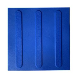 Kit 10 Piso Tátil Direcional Azul Texturizado Pvc 25x25cm - 1