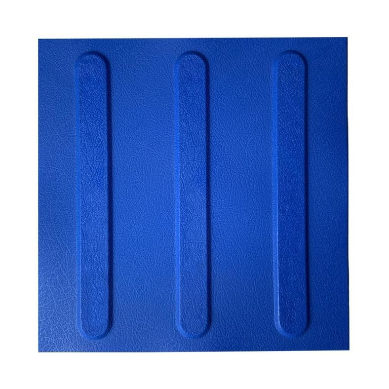 Kit 10 Piso Tátil Direcional Azul Texturizado Pvc 25x25cm Kit 10 Piso Tátil Direcional Azul Texturizado Pvc 25x25cm