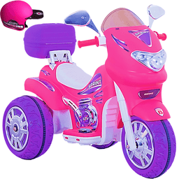 Moto Eletrica Infantil Biemme Sprint Turbo Power 12v Pink - 1