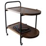 Carrinho de Servir Decoração Multiuso Bar em Madeira e Metal - 2