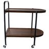 Carrinho de Servir Decoração Multiuso Bar em Madeira e Metal - 6