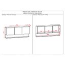 Ver imagem 3 de Armário Aéreo Line 3 Portas 150 Cm Supremo Freijó - Kits Paraná