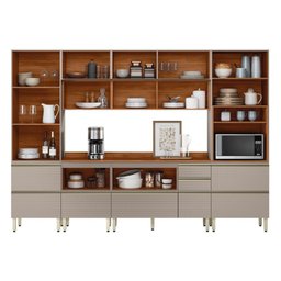 Cozinha Completa 310cm X 218,5cm Aéreo Rft Pnl e Crt 6 Peças Proença - 4