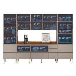 Cozinha Completa 310cm X 218,5cm Aéreo Rft Pnl e Crt 6 Peças Proença - 18