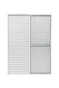 Ver imagem 3 de Porta Balcão 3 Folhas Móveis Aluminio Branco C/ Trinco 2,10x1,50