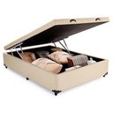 Ver imagem 3 de Cama Box Baú Viúva Sereneprime Sintético Bege 44x128x188
