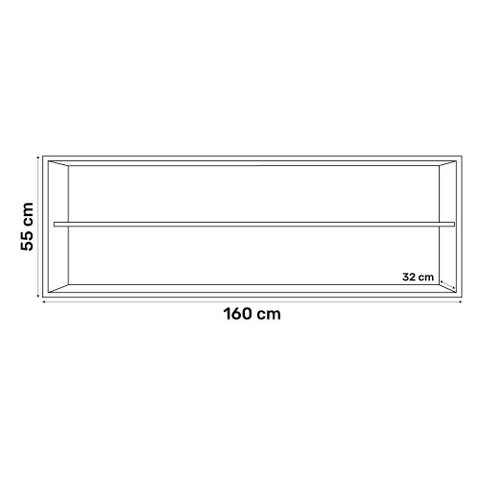 Armário de Cozinha Aéreo Andréia 150cm 4 Portas Branco