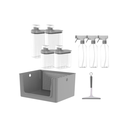 Ver imagem 1 de Kit 9 Organizador Lavanderia Dispenser, Borrifador, Rodo e Cesto 16L