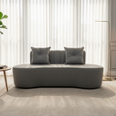 Ver imagem 1 de Sofá 3 Lugares Orgânico Curvo Madrid 180cm Couro Cinza