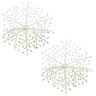 Jogo 2 Flocos de Neve Decorativo 3d Glitter Brilho Branco 30x30cm - Nataluz - 1