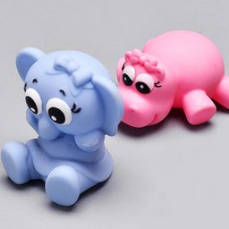 4 Brinquedos Animais Mordedor Macio Bebê a Partir +3 Meses - 4
