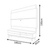 RACK e PAINEL WALL LIMIT 1,80 OFF WHITE NATURE - 6