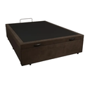 Ver imagem 2 de Base Box Baú Casal 138x188 Suede com Pistão a Gás:marrom