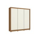 Ver imagem 1 de Guarda Roupa Casal 3 Portas de Correr e 2 Gavetas C/ Pés Cb03m570 Flex Canela/canela ou Off White