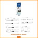 Ver imagem 3 de Caçarola Turim Alumínio Chumbo Antiaderente 2,8l + Faqueiro Ipanema 24pc + Wok Loreto 3,3l
