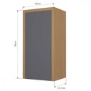 Ver imagem 2 de Armário Aéreo 1 Porta Nesher Condessa 40cm 100 MDF Carvalho-Titânio