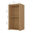 Ver imagem 4 de Armário Aéreo 1 Porta Nesher Condessa 40cm 100 MDF Carvalho-Titânio