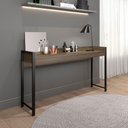 Ver imagem 1 de Escrivaninha Madeirada e Tubos Pretos Carraro