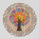 Ver imagem 2 de Mandala em Madeira, Impressão Uv - Árvore da Vida, Mão