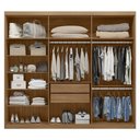 Ver imagem 5 de Cômoda Montevideu e Guarda Roupa Casal Venice 62580 Amendola Touch Off White - Demóbile