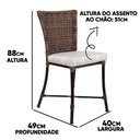Ver imagem 4 de Cadeira Angra Com Almofada Impermeável Cozinha, Área, Sala Trama Original