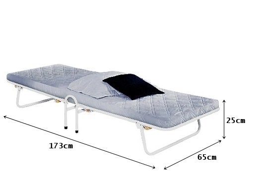 Cama Dobrável Camping com Colchonete Branco - Vitamov - 3