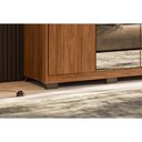 Ver imagem 4 de Guarda Roupa Solteiro 4 Portas e 3 Gavetas C/ 2 Espelhos e Pés Attore Nogueira Touch/nude Prime -