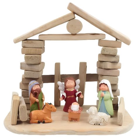 Presépio de Natal em Resina Decoração Dogum - Rio de Ouro