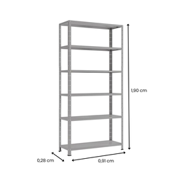 Prateleira Armário Estante Aço Reforçada 6 Bandejas 90 Cm:cinza - 5