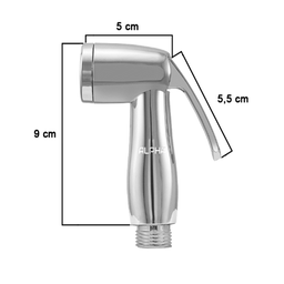 Gatilho De Ducha Higiênica Chuveirinho Cromo ABS + Suporte:Cromado - 8