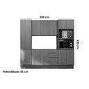 Ver imagem 3 de Cozinha Modulada Kappesberg Ciela Ciela 4 Peças (1aéreo+1balcão+2paneleiros) C4p81 Canela -
