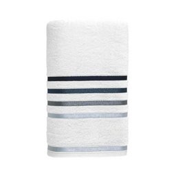 Toalha Banho Lumina Karsten Branco Cinza 70X140Cm Algodão - 1