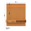 Ver imagem 3 de Painel para TV até 75 Polegadas Ripado com Nicho Prateleira e LED 100% MDF 219CMX187CM Vitoria Regia Yescasa Marrom
