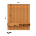 Ver imagem 3 de Painel Ripado para TV até 75 Polegadas MDF 187cmx219cm Nicho e Prateleira com Led Vitoria Regia YesCasa Marrom Nature