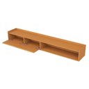 Ver imagem 4 de Painel Ripado para TV até 75 Polegadas MDF 187cmx219cm Nicho e Prateleira com Led Vitoria Regia YesCasa Marrom Nature