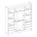 Ver imagem 6 de Guarda Roupa Casal Roma 4 Portas com Espelho Branco Brilho - Demobile