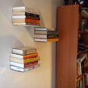 Ver imagem 3 de Suporte Invisível Organização Vertical para Livros Versátil Moderno Estrutura Aço Resistente