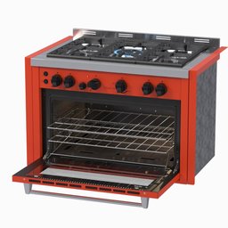 Fogao de Embutir 5 Bocas Venax Temis Vermelho Gas Glp 127 V - 5