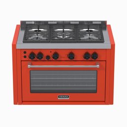 Fogao de Embutir 5 Bocas Venax Temis Vermelho Gas Glp 127 V - 1