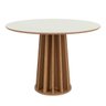 Conjunto Mesa de Jantar Redonda 4 Cadeiras Enconto Tela 100% Mdf Branco/bege Dalla Costa - 3