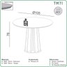 Conjunto Mesa de Jantar Redonda 4 Cadeiras Enconto Tela 100% Mdf Branco/bege Dalla Costa - 8